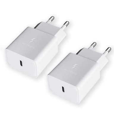 Cargador para Samsung, (2-Pack) 15W USB C Carga Rapida Rápido Enchufe para Samsung Galaxy S8, S9, S10 Plus, S8+, S9+, S10e, A54, A51, A34, A20, A20e, A14, Cargador Movil Cabezal Cargador Tipo C
