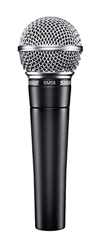Shure SM58SE Micrófono Vocal dinámico cardioide con Interruptor de Encendido y Apagado, Filtro Pop Incorporado, Clip de micrófono A25D, Bolsa de Almacenamiento, Conector XLR de 3 Pines