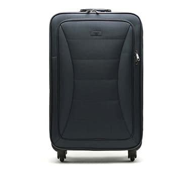 MISAKO Maleta de Tela Grande de Viaje Leslie Azul Unisex - Equipaje Blando semirrígido de 80L 77 X 46 X 26 cm de 4 Ruedas