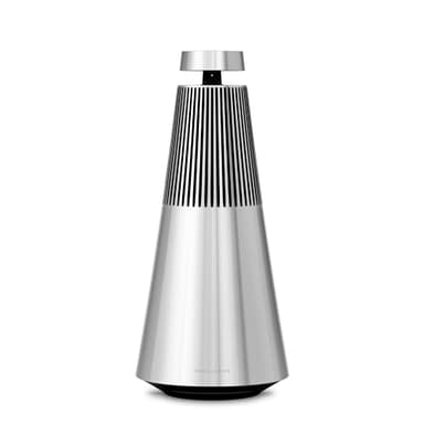 Bang & Olufsen Beosound 2 (3.ª Gen), Elegante y potente altavoz WiFi para el hogar con sonido envolvente de 360 grados, de pie o para estantería, fabricado en aluminio de alta calidad, Natural