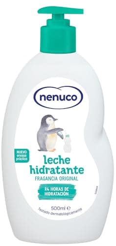 Nenuco Leche Hidratante para bebé, Fragancia Original, 24h de Hidratación, 500 ml