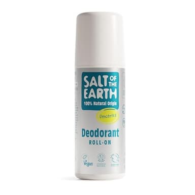 Salt of the Earth Desodorante Natural 100% – Desodorante Roll On Sin Fragancia – Desodorante Hombre, Mujer y Niños de Protección Efectiva y Vegano - 75 ml