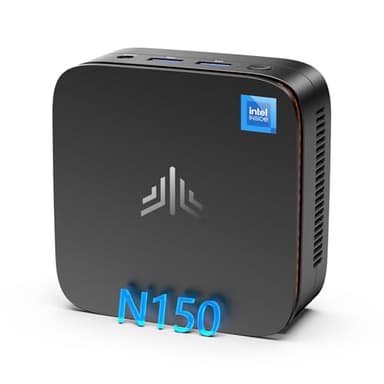 NiPoGi Essenx E1 Mini PC Twin Lake N150 (Βeat N100,3,6 GHz) 16 GB RAM/512GB M.2 SSD W-11 Pro, HDMI 2.0+DP 1.4 Mini Ordenador de Sobremesa WiFi 5, BT4.2/RJ45,4K @60HZ UHD Dual Display para Oficina