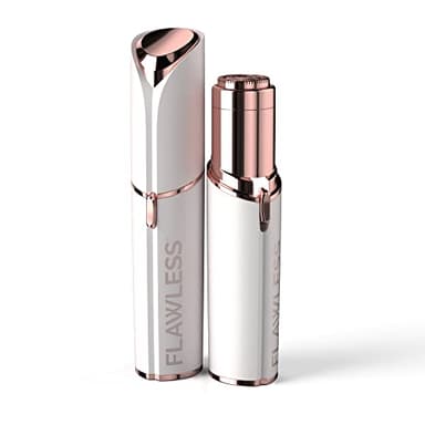 Finishing Touch Flawless Depiladora Facial, Discreto, Indoloro, Apto para Pieles Sensibles, con Cabezal de Oro de 18 Quilates Hipoalergénico, Blanco