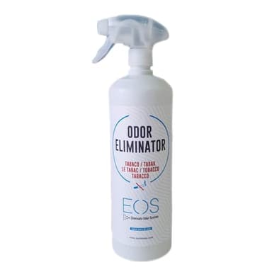 EOS - Eliminador de olores en spray, potente neutralizador de olores especializado para quitar malos olores en tejidos. Ambientador potente ideal para el hogar, muebles, bares, restaurante, coches