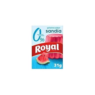Royal Gelatina Sabor Sandía 0%, Preparado en Polvo Sin Azúcar, Pack 31 g