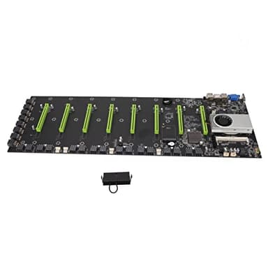 Placa Base Para Minería De Alto Rendimiento Con Enfriador De CPU Integrado, 8xPCIE16X, Memoria DDR3, MSATA, SATA2.0, SATA3.0 Y Compatibilidad Con Disco Duro: Ideal Para Minería De Criptomonedas Y Proc