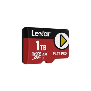 Lexar Play Pro Tarjeta MicroSDXC Express 1TB, hasta 900MB/s Lectura, 600MB/s Escritura, optimizado para Gaming, Alta Velocidad para Consolas portátiles, Switch, Dispositivos de Juego portátiles