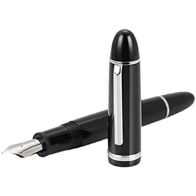 erofa Jinhao X159 Pluma estilográfica, plumín fino, negro, acrílico, gran tamaño