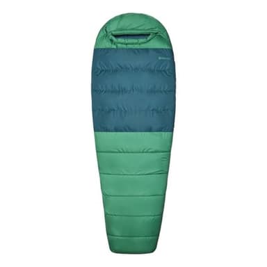 Marmot Lost Coast 30, Saco de dormir tipo momia para adulto, relleno de pluma de 600+, ligero y cálido, plegable, 183 cm, hasta -21°, Clover/Dark Jungle, 183 cm
