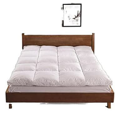 HFAFRZ Pluma De Ganso Blanco Topper De ColchóN Relleno, Almohadilla, Un Lujoso Producto para Dormir, 8cm De Espesor Lujo Pluma De Ganso Blanco ColchóN FutóN,150x200cm