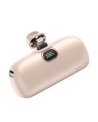 Kuulaa Power Bank Mini 5000mAh,20W Cargador Portátil Batería Externa Peso Ligero [Lipstick-Size] con Salida de 3A Carga rápida para iPhone 12/13/14/11 Pro/XS Max/XR/X/8/7/6/Plus Airpods y así