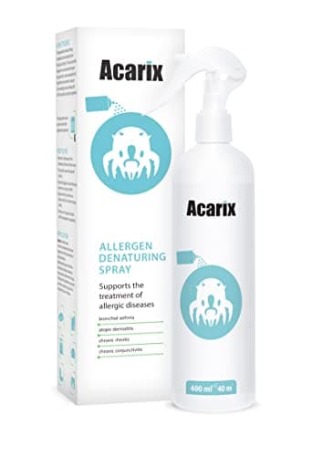 Spray antiácaros Acarix | Líquido natural para ácaros y alérgenos de perros y gatos | Laboratorio probado en los Estados Unidos | Un remedio eficaz para los ácaros del colchón | Seguro y eficiente.