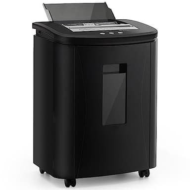 Bamboosang Autofeed Destructora de Papel: Trituradora de Papel de Corte Micro de 150 Hojas, Nivel de Seguridad P-4, con Tiempo de Funcionamiento Continuo de 40 Minutos y Cesto de Extracción de 25L