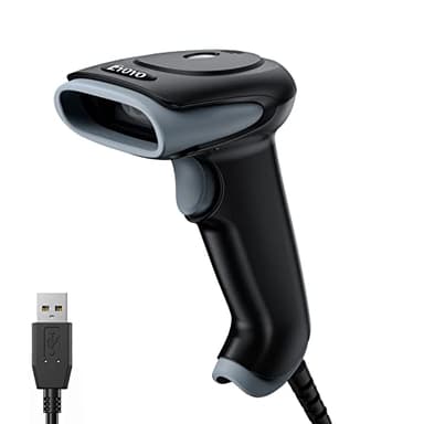 2D Barcode Scanner, Eyoyo Lector de Códigos de Barras QR con Exploración de Pantalla, Portátil Escáner de Códigos de Barras Cableado con Cable USB para Supermercados Farmacias Bibliotecas Tiendas
