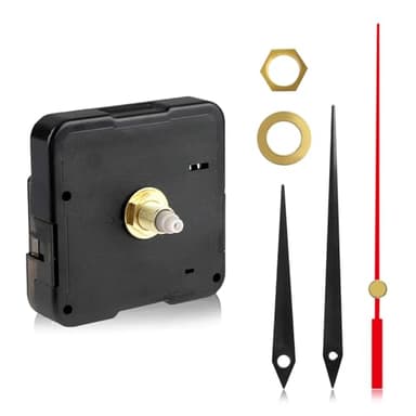 Mecanismo de Reloj, de Cuarzo Silencioso para Bricolaje, Mecanismo Reloj de Pared Universal, Maquinaria Reloj Pared Precisión Alta para Reparación y Creación de Relojes, con 1 Juegos de Puntero (A)