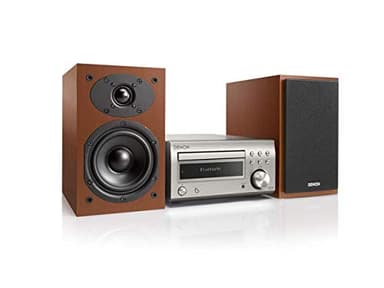Denon D-M41 - Microcadena con Lector de CD y Bluetooth, Color Plata y Cherry