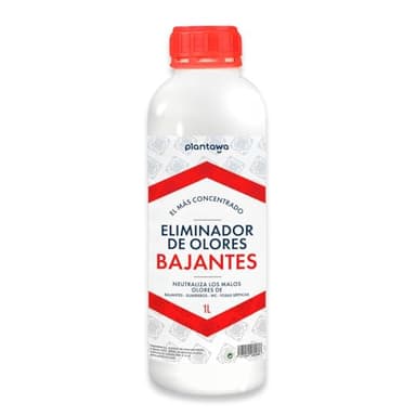 Eliminador de Olores de Bajantes 1L, Tuberías, Desagües, Cañerías, Baños, WC, Sumideros, Fosa Séptica. Potente Neutralizador Olores Profesional. Limpiador Enzimático. Quita Olores Fosa Séptica