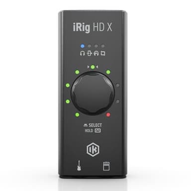 iRig HD X interfaz de audio de guitarra para iPhone, iPad, Mac, iOS y PC con USB-C, Lightning y cables USB y grabación de música de 24 bits, 96 kHz