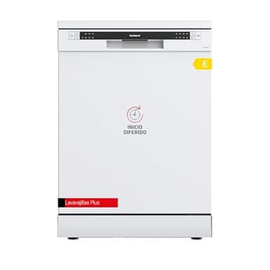 Corbero - Lavavajillas Gama Plus | CLVM605W | 12 Servicios| 6 Programas Con 4 Temperaturas, Indicadores LED, Inicio Diferido, Media Carga, Función Inicio-Pausa, Eficiencia Energética E | Blanco