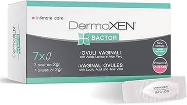 DERMOXEN Bactor Óvulos Vaginales – Tratamiento contra Candida, Vaginosis y Vaginitis | Acción Desinfectante, Fungicida y Calmante | Protección y Equilibrio Íntimo | 7 Óvulos