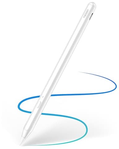 Metapen A11 Lápiz para iPad 2018-2025,2X Carga Rápida,Hotkey Bluetooth,Rechazo de Palma,Stylus Pencil Compatible con Apple iPad 11 A16/10/9/8/7/6,Air 5/4/3/M2/M3,Pro 12.9''/11''/M4,Mini 5/6
