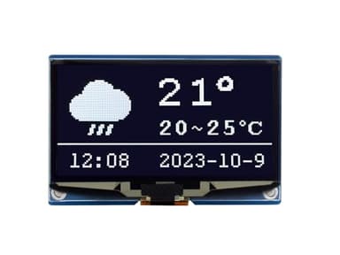 Waveshare 2.42inch OLED Display Module Panel 128×64 Resolution SPI / I2C Communication White Color Version Compatible with Raspberry Pi Jetson Nano