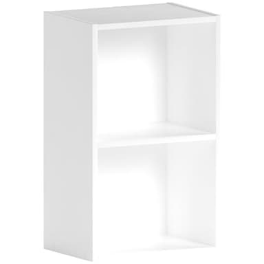 Vida Designs Estantería Oxford de 2 Niveles, estantería de Madera Blanca, Mueble de Oficina, Sala de Estar