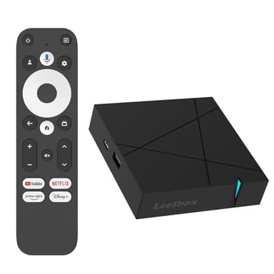 Android TV Box - 4K Ultra HD Streaming Media Player, 4GB RAM, 32GB Memoria Smart TV Box- - Chromecast Built-in - Compatible con la Asistencia Vocal Google - Dolby Atmos & Dolby Vision - WiFi 6, Negro