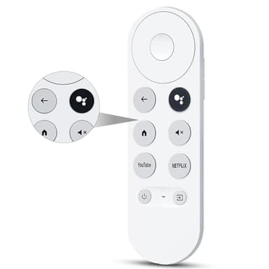 KUKUPOW Mando a Distancia para Chromecast-Google-TV, Mando a Distancia Universal de Bluetooth para Google TV G9N9N, Mando para Google-Chromecast-4K-HD-TV Streaming Stick