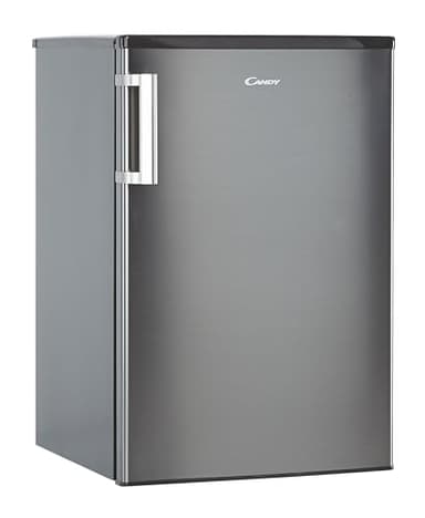 Candy CCTOS 542XHN, Frigorífico pequeño con congelador, 95 litros nevera, 14 litros congelador, 40 dBA, Iluminación LED, Ancho 55 cm, Inox