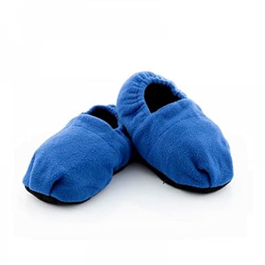 InnovaGoods casa microondas, calientan tus pies de forma rápida y cómoda, con diseño de zapatillas y función calentable, ideal para el invierno. Azul Unisex adulto, Talla única