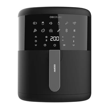 Cecotec Freidora de Aire de 6L sin Aceite Cecofry Bombastik 6000, Air Fryer. 1700W, Aire Caliente, PerfectCook, Regulación de Temperatura y Tiempo, Control Táctil, 12 Modos, Temporizador, Negro