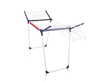 Leifheit Tendedero con Alas Pegasus 200 Solid, Tendedero de Ropa Plegable, Estable y Resistente a la Corrosión, Tendedero Exterior e Interior