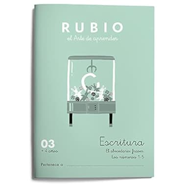 Escritura 03 | RUBIO | +4 años | Caligrafía del abecedario: frases. Los números 1-5