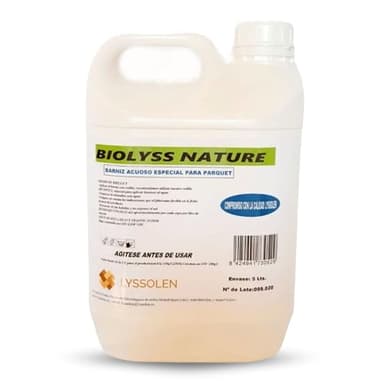 LYSSOLEN - Barniz de Poliuretano al Agua para Suelos de Madera Interior - Respetuoso con el Medio Ambiente - Protección y Durabilidad Superior - Fácil Aplicación (Transparente, 1 Litro)