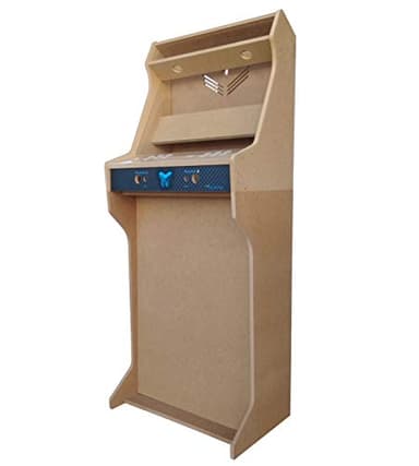 Kit Mueble recreativa + Pedestal TALENTEC de 19" en Madera DM + metacrilato acrílico para máquina recreativa Arcade DIY. Orificios de 28 mm para joysticks y Botones.