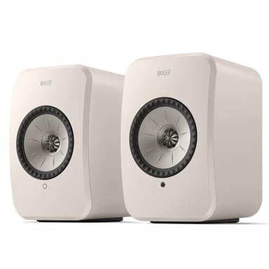KEF LSX II LT - Altavoces inalámbricos HiFi - Par (Blanco Piedra)