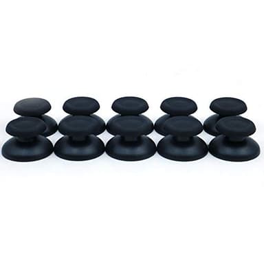 DollaTek 10 Piezas ABS Joystick Mushroom Head Stick analógico para PS4 - Negro