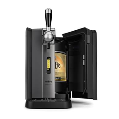 Philips PerfectDraft (HD3720/25) 70 W - Grifo de cerveza - sistema de barril de cerveza doméstico con pantalla LCD, barril de 6 L
