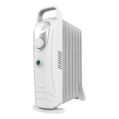 Cecotec Radiador de Aceite ReadyWarm 700 Space White. Radiador eléctrico de 7 módulos, bajo consumo, 800 W, sistema de seguridad, ideal para espacios de hasta 12 m².