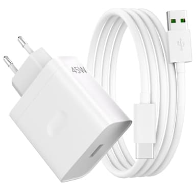 Cargador Supervooc 45W y 6A Cable USB C 1m para OPPO A60 A80 A40m, USB C Cargador rápido para Oppo A18 A79 A74 A38 Reno8 Lite 8 T Find X N3 N2 Flip Cargador rápido para OnePlus Nord 2 CE 3 2 Lite 8 7T