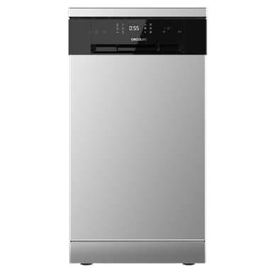 Cecotec Lavavajilla Bolero Aguazero 4201 Inox E. 1850 W, 11 cubiertos, 6 programas, Clase E, Dual Zone Wash, Comienzo Diferido, Electronic AquaStop, Panel Táctil, 45cm de ancho