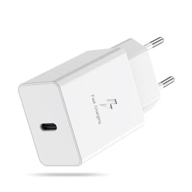 Mijun 15W Cargador Carga Rapida USB C, Enchufe USB Tipo C, Cargador Movil Compatible con Samsung Galaxy S23 S22 S21 S20 Ultra 5g S10e S10 S9 S8 A54 A53 A34 A14 A13 M53 M13, para iPhone/iPad/Tablet