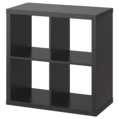 IKEA KALLAX - Estantería para almacenamiento más grande (negro-marrón, 77 x 77)
