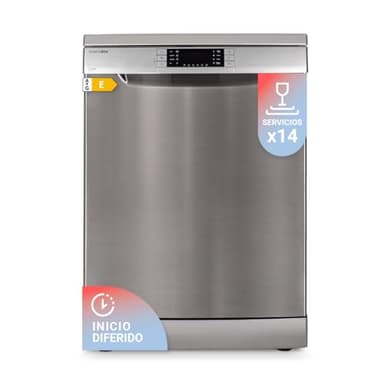 UNIVERSALBLUE Lavavajillas Acero Inoxidable Digital 60 cm | Lavaplatos Libre Instalación Inox con 8 Programas | Máquina de Lavado con Programa ECO | Silencioso | ENVIO + SUBIDA A PLANTA GRATIS