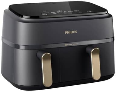Freidora sin aceite - PHILIPS - NA352/04 - 9L - Doble cesta - Pantalla t�ctil + Accesorios - Negra