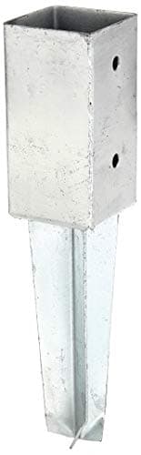 Alberts 211851 Anclaje, Para postes de madera cuadrados, para insertar, Galvanizado en caliente, 71 x 71 mm