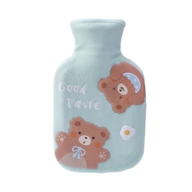 EYVRPAU 1PCS Bolsa de Agua Caliente,Hot Water Bottle,Bolsa de Agua caliente para Niños,Desmontable y Lavable,Botellas de Agua Caliente con Suave Felpa Funda
