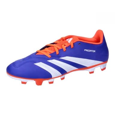 adidas Predator Club Football Boots Flexible Ground, Botas de fútbol Unisex Adulto, Lucid Blue/Cloud White/Solar Red, 44 EU